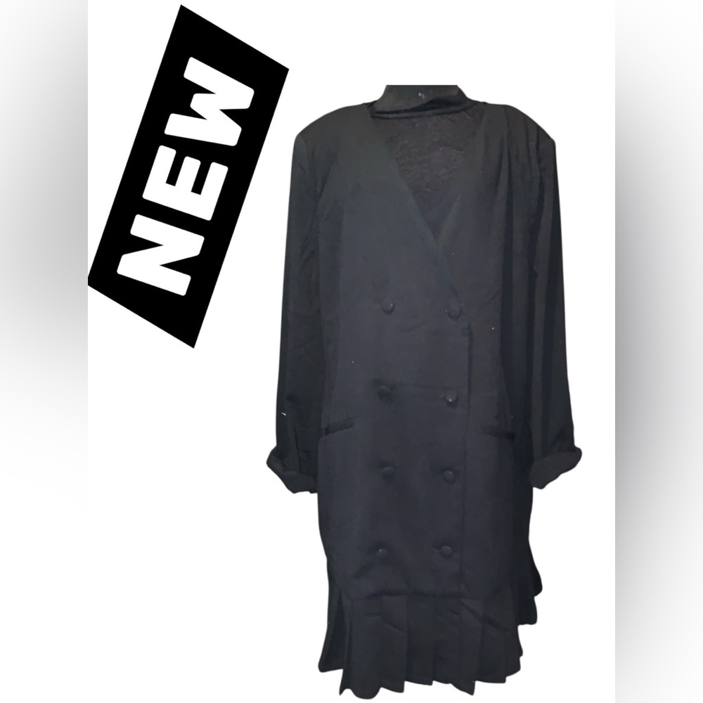 NWT 3X plus size school girl blazer dress with pleated bottom double breasted